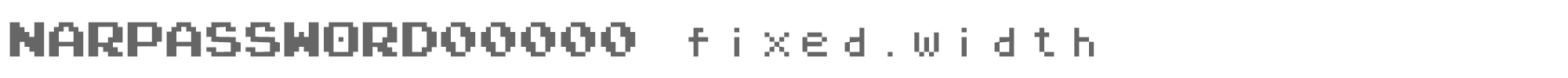 Narpassword00000 narpassword00000.fixed.width.[fontvir.us].ttf font preview